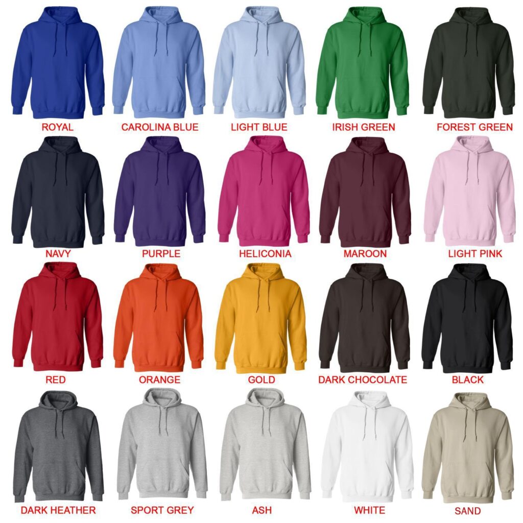 hoodie color chart - My Melody Merch