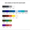 tank top color chart - My Melody Merch